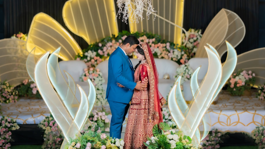 Wedding stage cinematography scene