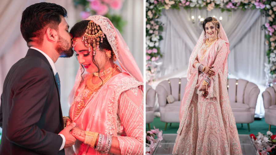 Wedding event decoration and bridal portrait