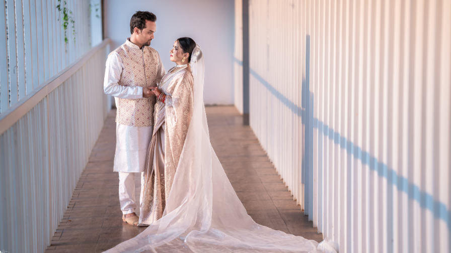 Outdoor couple session in soft light