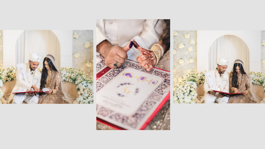 Wedding ceremony signing details